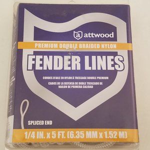 Attwood Premium Double Braided Nylon Fender Lines Spliced End 1/4" x 5' 11843-7